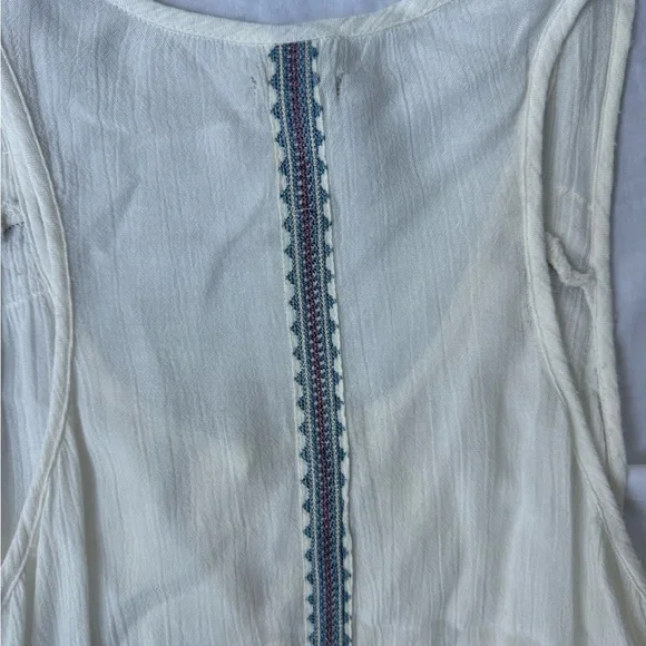 Ecote Ivory Tank Top with Navy Detailing - same top worn in vampire diaries - Picture 5 of 6